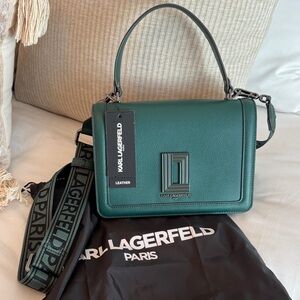 Karl Lagerfeld Forest Green Shoulder Bag